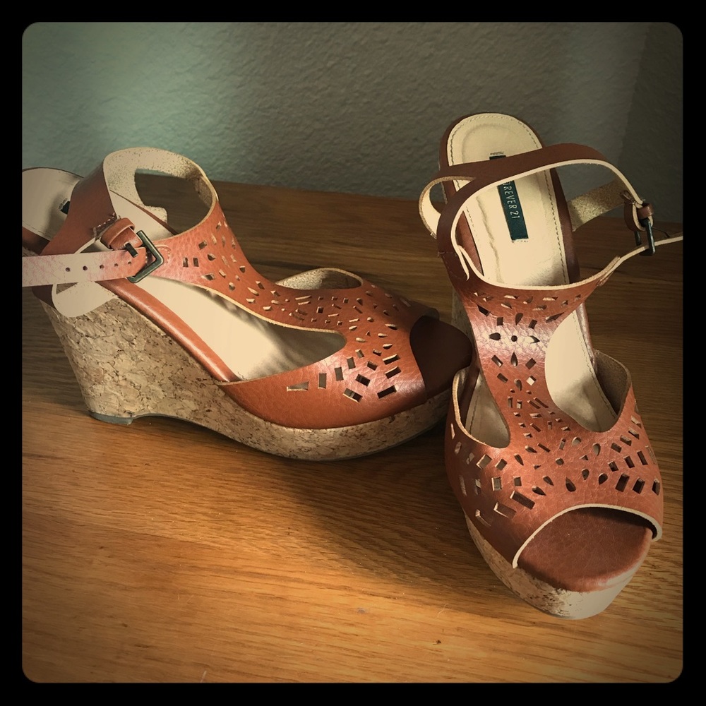 Forever 21 brown wedges